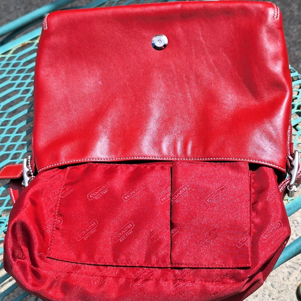 Vintage Like New! 2004 Red Wine color Coach. NºDO43-9570 - Picture 11 of 16
